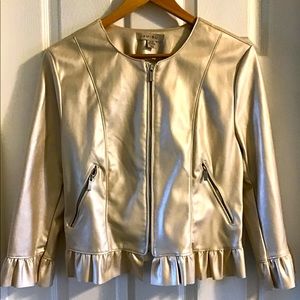 🌟 2/$30 🌟 Light Gold Faux Leather Jacket